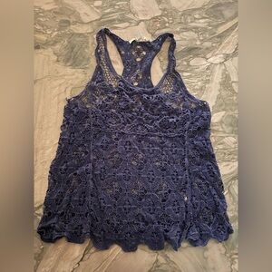 Lauren Conrad M Lace Coverup Top - Navy